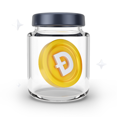 Bocal à dogecoin  3D Icon