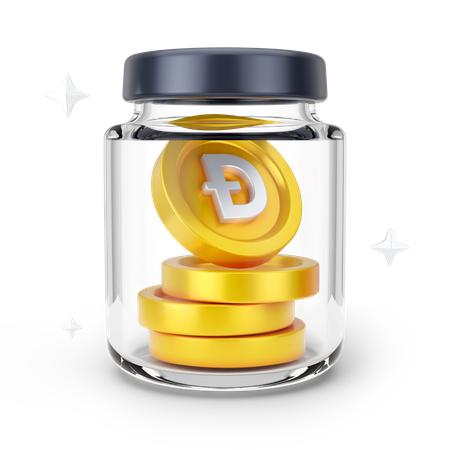 Bocal à dogecoin  3D Icon