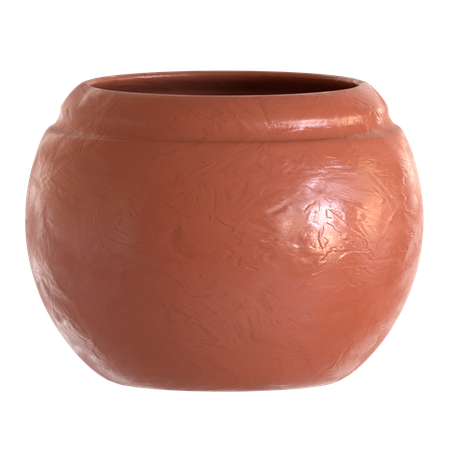 Pot en argile artistique  3D Icon