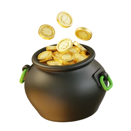 Pot Of Gold  3D Icon