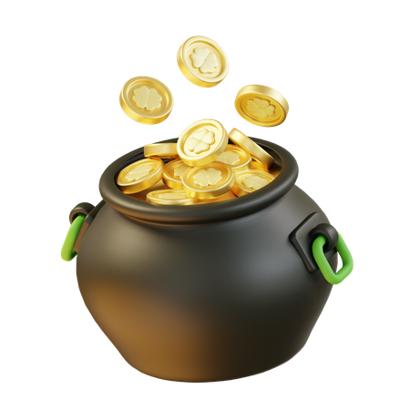 Pot Of Gold  3D Icon