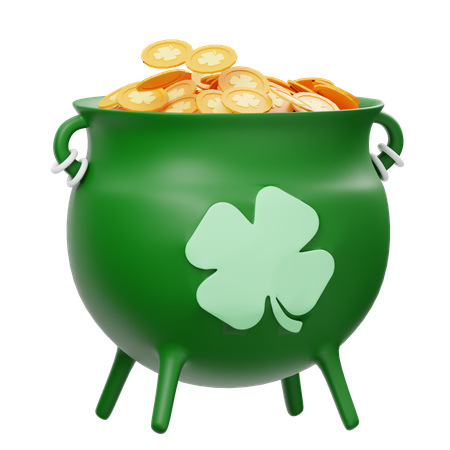 Pot Of Gold  3D Icon