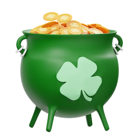 Pot Of Gold  3D Icon