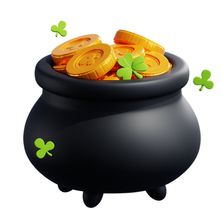 Pot Of Gold  3D Icon