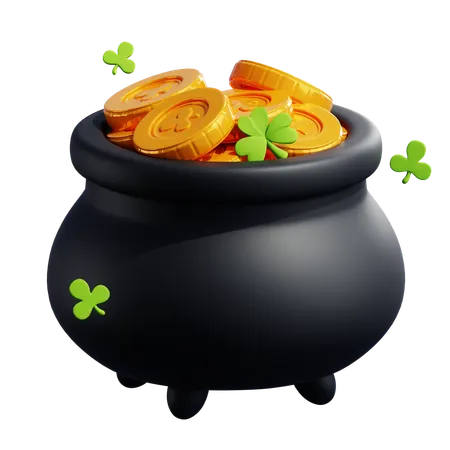 Pot Of Gold  3D Icon