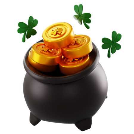 Pot Of Gold  3D Icon