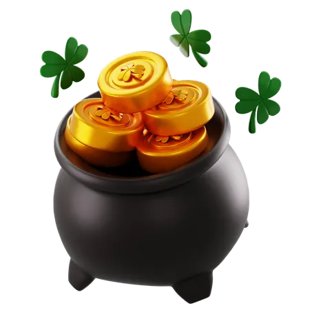 Pot Of Gold  3D Icon
