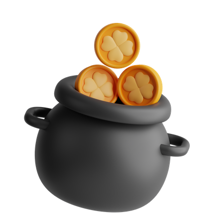 Pot Of Gold  3D Icon