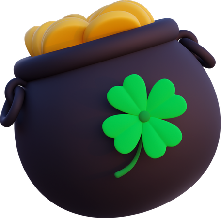 Pot Of Gold  3D Icon