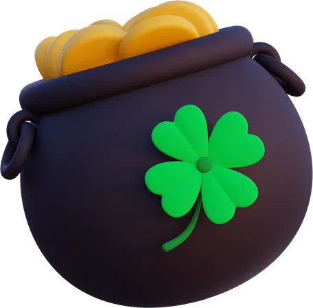 Pot Of Gold  3D Icon