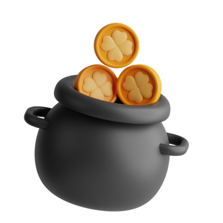 Pot Of Gold 3D Icon