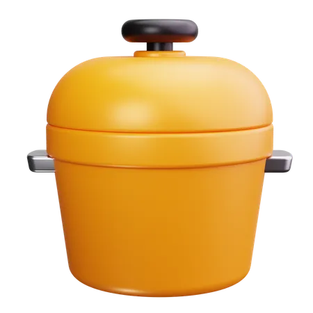 Pot with Lid  3D Icon