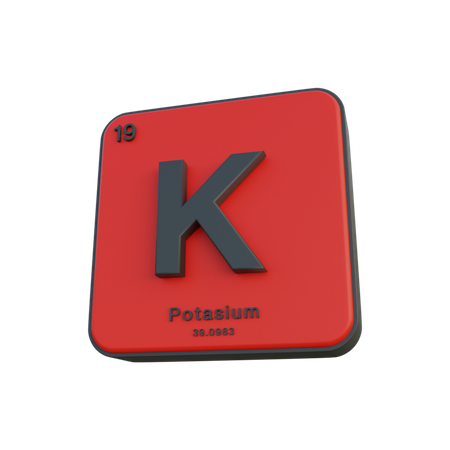 Potassium  3D Illustration