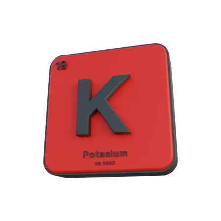 Potassium  3D Illustration