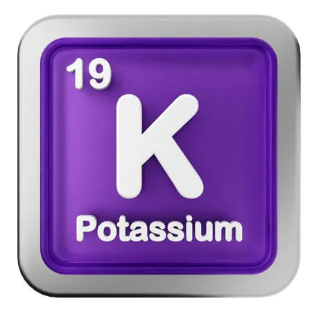 Tableau périodique du potassium  3D Icon