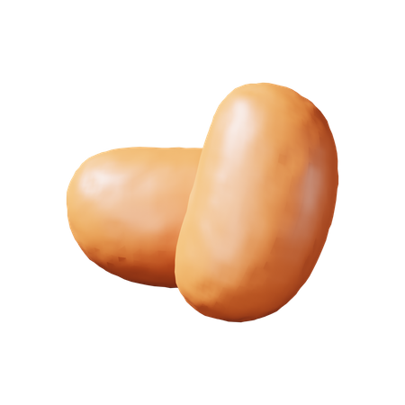 Potato 3D Illustration