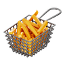 3d potato fries logo