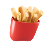3d potato fries illustration