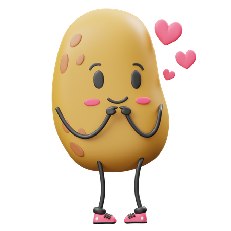 Potato in Love  3D Icon