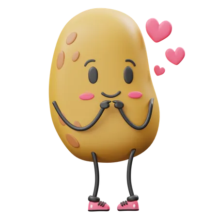 Potato in Love  3D Icon