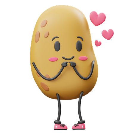Potato in Love  3D Icon