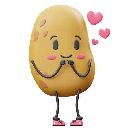Potato in Love 3D Icon