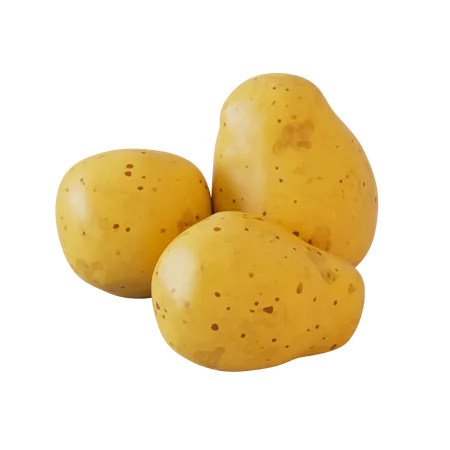 Potatoes 3D Illustration