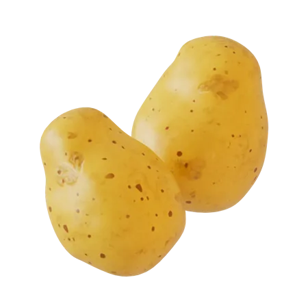 Potatoes 3D Illustration