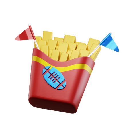 Potatoes Fries 3D Icon