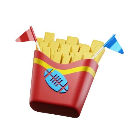 Potatoes Fries 3D Icon