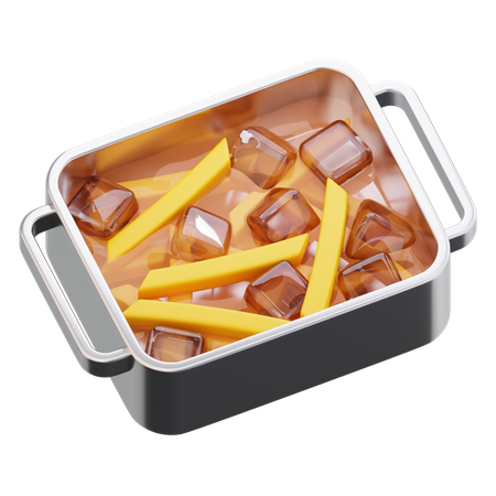 Potatoes Soaked Ice Water  3D Icon