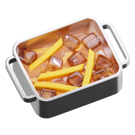 Potatoes Soaked Ice Water  3D Icon