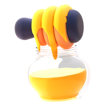 Pote de mel  3D Icon