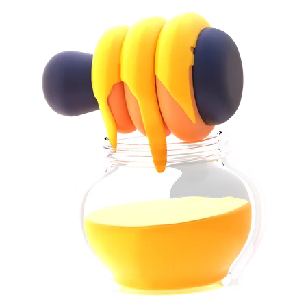 Pote de mel  3D Icon