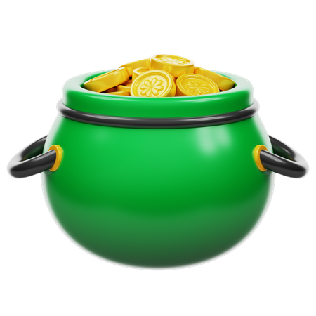 Pote de ouro  3D Icon