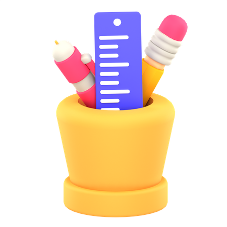 Pote de papelaria  3D Icon