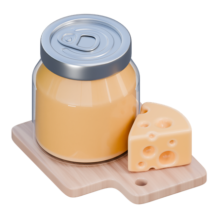 Pote de queijo  3D Icon