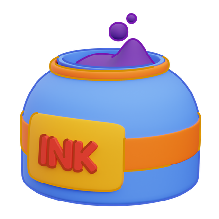 Pote de tinta  3D Icon