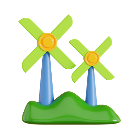Poder do vento  3D Icon