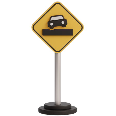 Pothole Sign  3D Icon