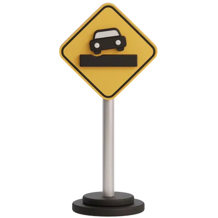 Pothole Sign  3D Icon