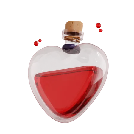 3 D Heart Potion Of Game Asset Icon 3D Icon