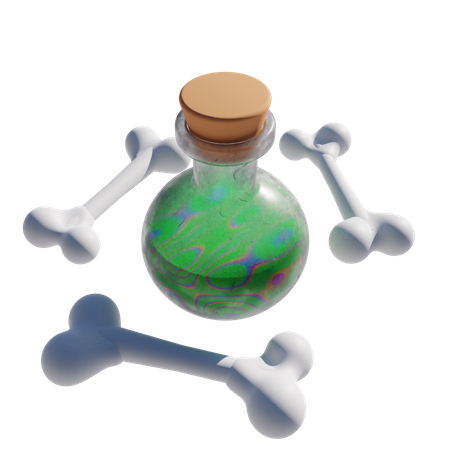 Potion Bottle  3D Illustration