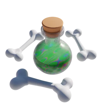 Potion Bottle  3D Illustration