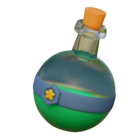 Green Potion Bottle Game Icon 3 D Illustration 3D Icon