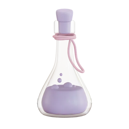 3 D Potion Bottle Illustration 3D Icon