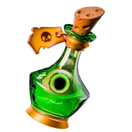Potion magique verte  3D Icon