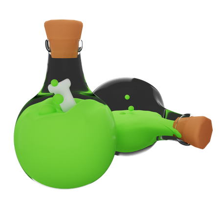 Potion verte Halloween  3D Icon