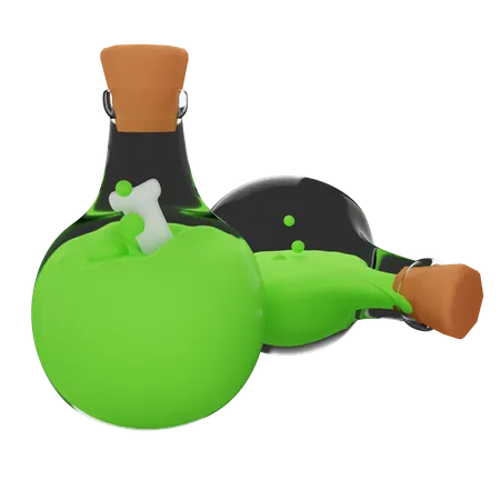 Potion verte Halloween  3D Icon