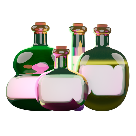 Potions  3D Illustration